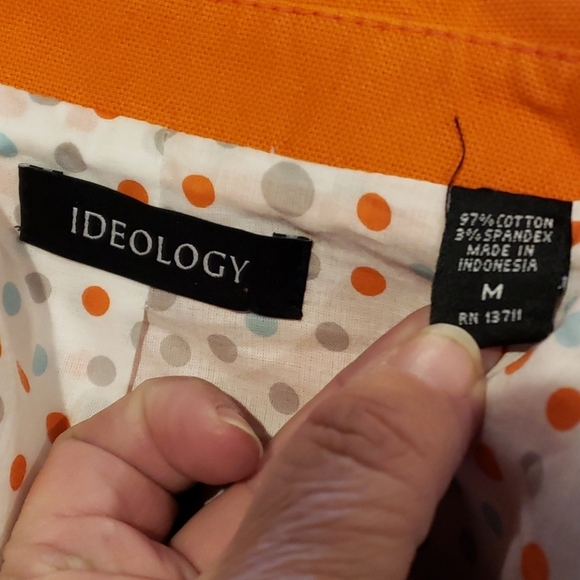 Ideology orange floral button denim weight blazer - Picture 7 of 8
